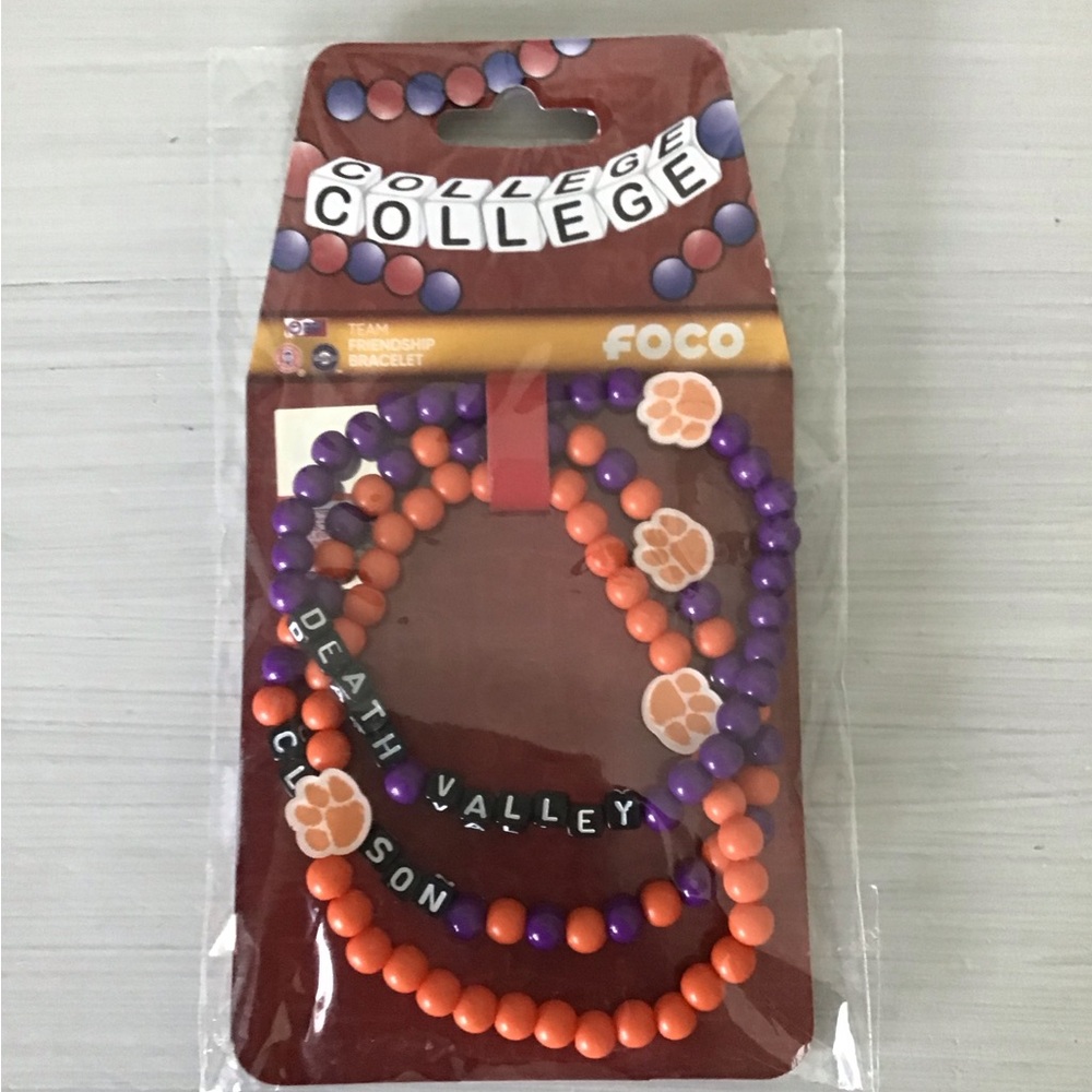 FOCO  CLEMSON College Beaded Bracelets